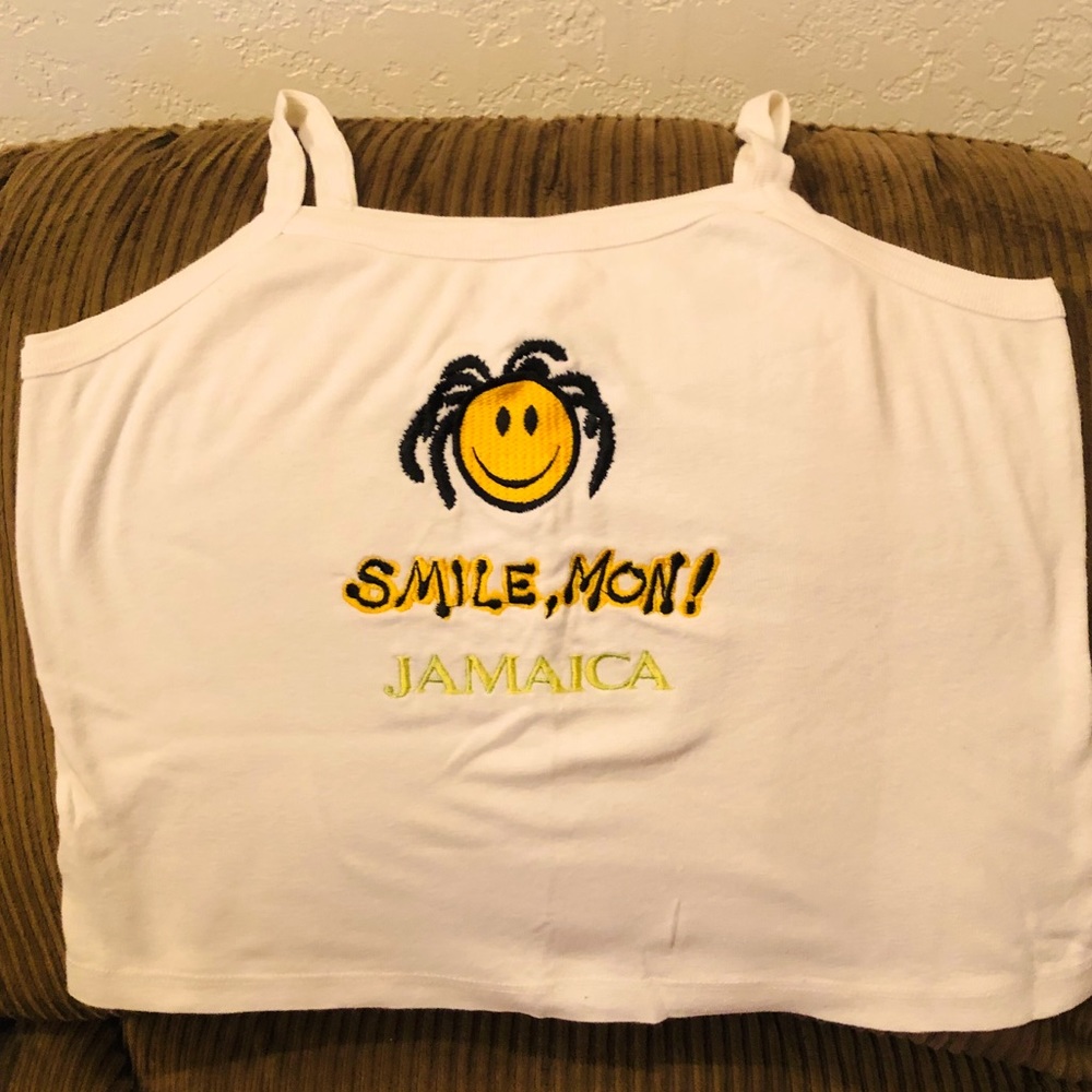 Spaghetti Tank Top, from “Smile, Mon! Jamaica” Lg, NWOT